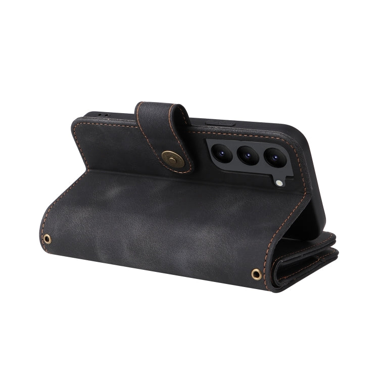 For Samsung Galaxy S23+ 5G Multifunctional Card Slot Zipper Wallet Leather Phone Case