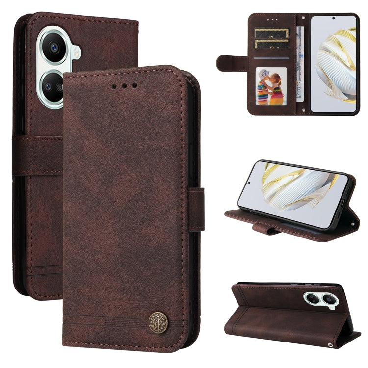 For Huawei nova 10 SE Skin Feel Life Tree Metal Button Leather Phone Case