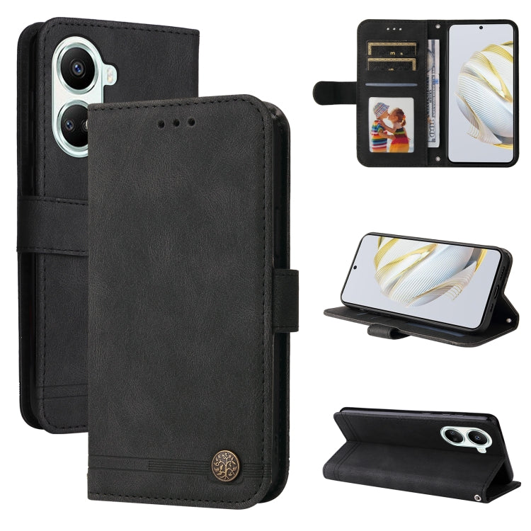 For Huawei nova 10 SE Skin Feel Life Tree Metal Button Leather Phone Case