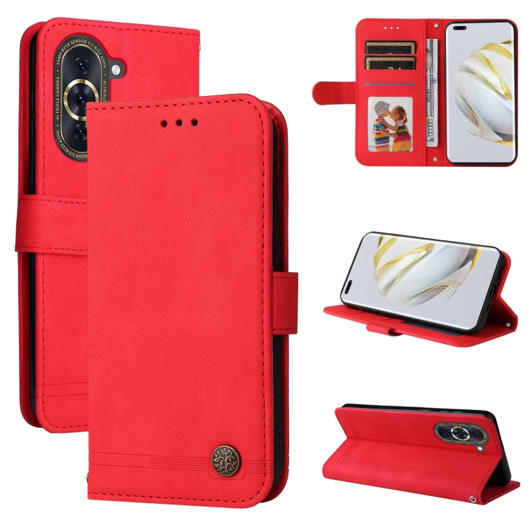 For Huawei nova 10 Skin Feel Life Tree Metal Button Leather Phone Case