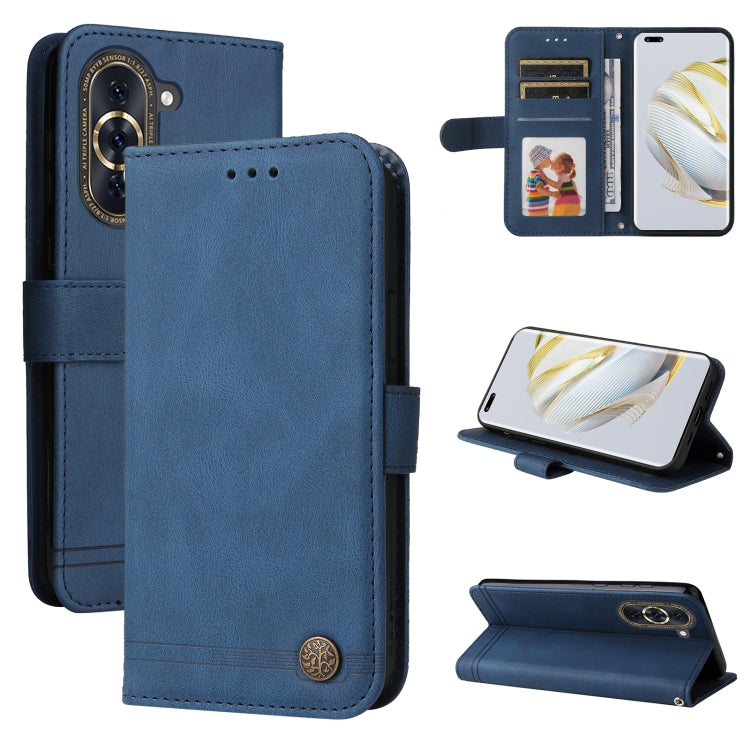 For Huawei nova 10 Skin Feel Life Tree Metal Button Leather Phone Case