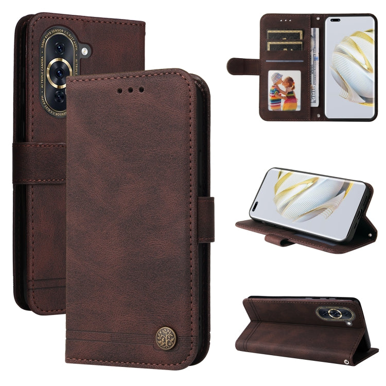For Huawei nova 10 Pro Skin Feel Life Tree Metal Button Leather Phone Case