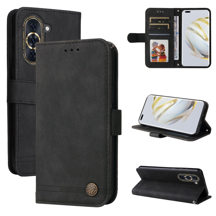 For Huawei nova 10 Pro Skin Feel Life Tree Metal Button Leather Phone Case