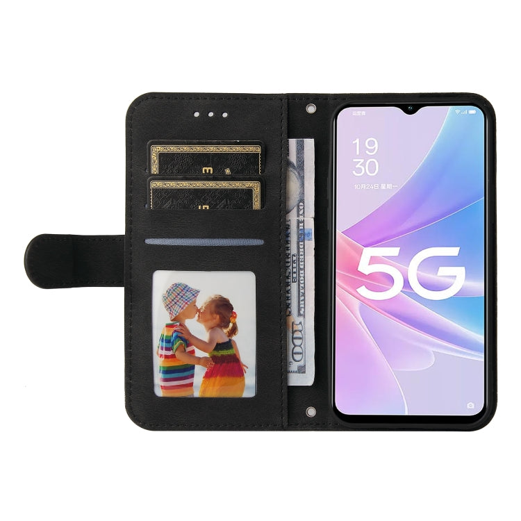 For OPPO A58 5G Skin Feel Life Tree Metal Button Leather Phone Case