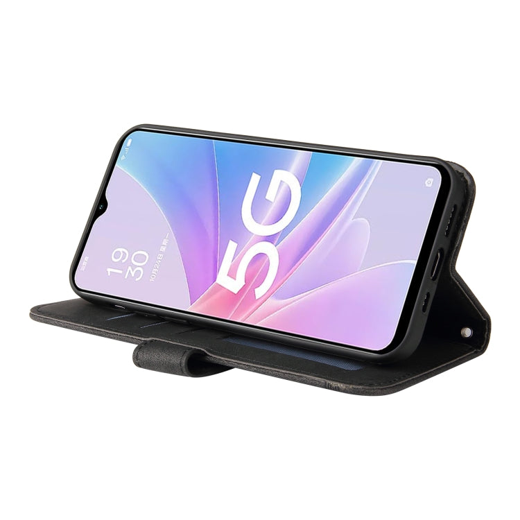 For OPPO A58 5G Skin Feel Life Tree Metal Button Leather Phone Case