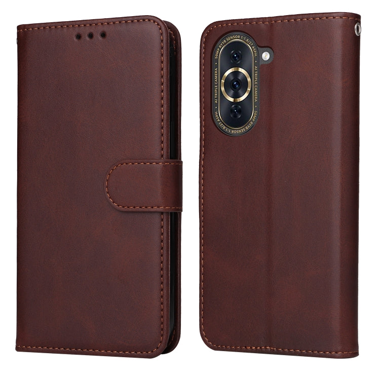 For Huawei nova 10 Pro Classic Calf Texture Flip Leather Phone Case