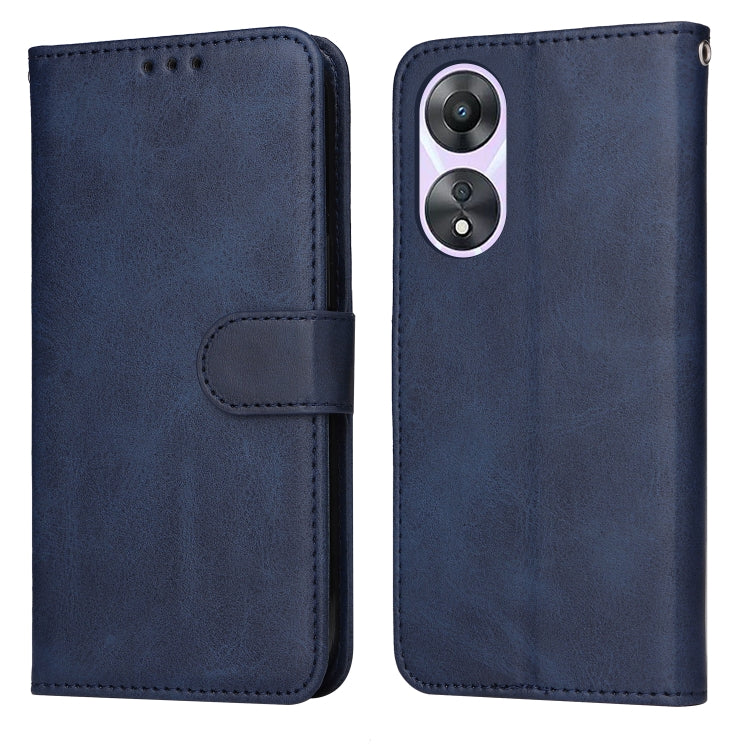 For OPPO A58 5G Classic Calf Texture Flip Leather Phone Case