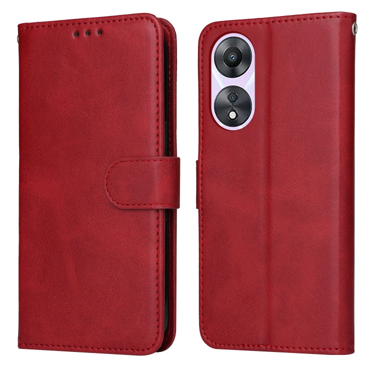 For OPPO A58 5G Classic Calf Texture Flip Leather Phone Case