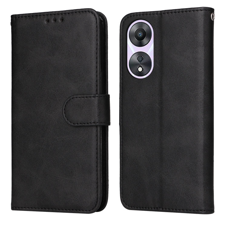 For OPPO A58 5G Classic Calf Texture Flip Leather Phone Case