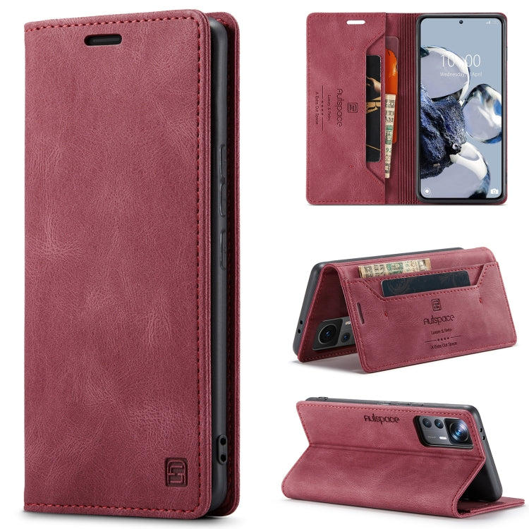 For Xiaomi 12Tï¼12T Pro AutSpace A01 Retro Skin-feel Crazy Horse Texture Leather Phone Case
