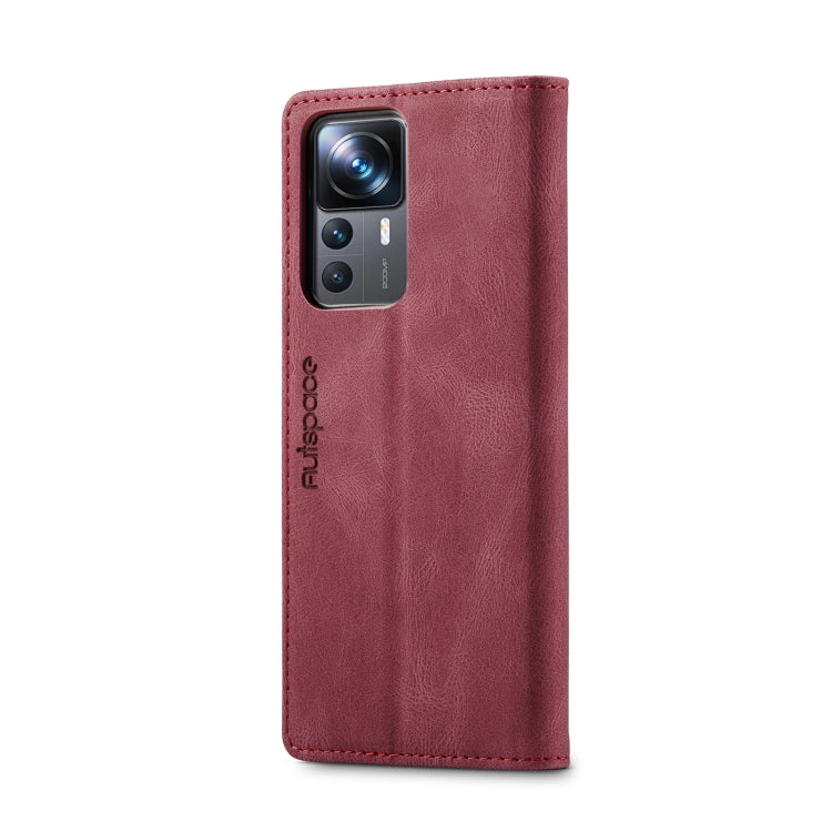 For Xiaomi 12Tï¼12T Pro AutSpace A01 Retro Skin-feel Crazy Horse Texture Leather Phone Case