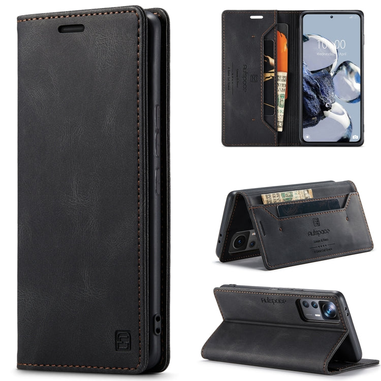 For Xiaomi 12Tï¼12T Pro AutSpace A01 Retro Skin-feel Crazy Horse Texture Leather Phone Case