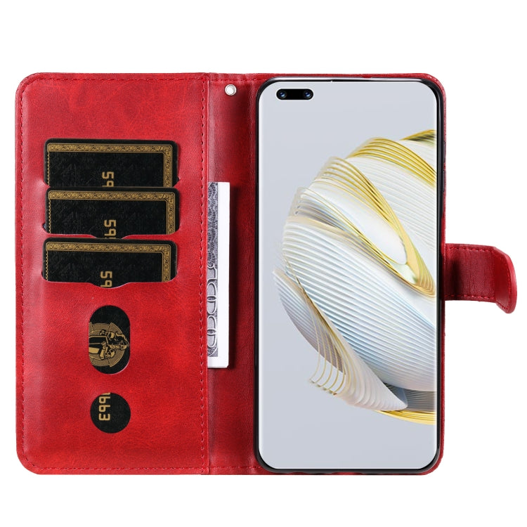 For Huawei nova 10 Calf Texture Zipper Leather Phone Case