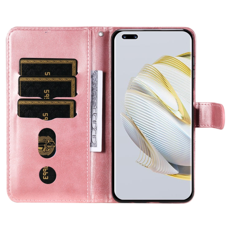 For Huawei nova 10 Calf Texture Zipper Leather Phone Case