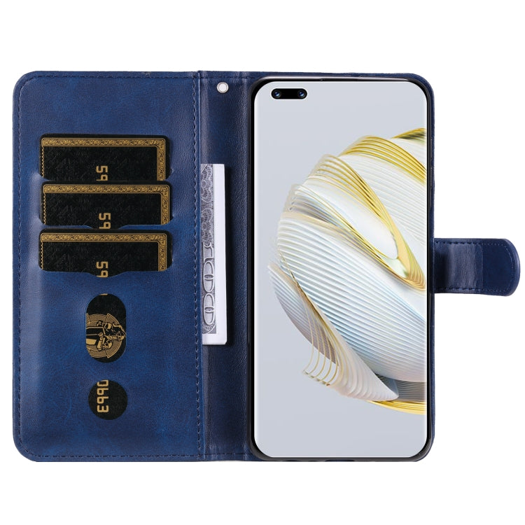 For Huawei nova 10 Calf Texture Zipper Leather Phone Case