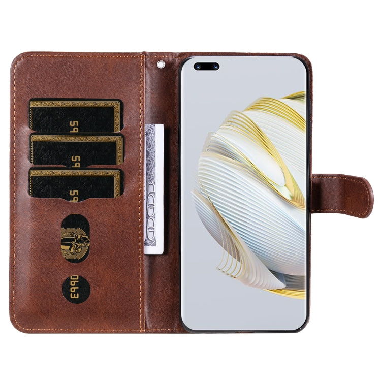 For Huawei nova 10 Calf Texture Zipper Leather Phone Case