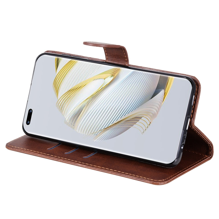For Huawei nova 10 Calf Texture Zipper Leather Phone Case