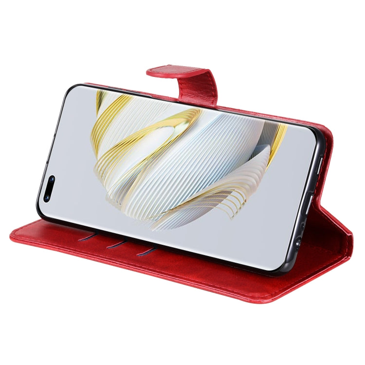 For Huawei nova 10 Pro Calf Texture Zipper Leather Phone Case