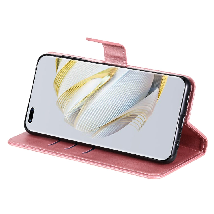 For Huawei nova 10 Pro Calf Texture Zipper Leather Phone Case