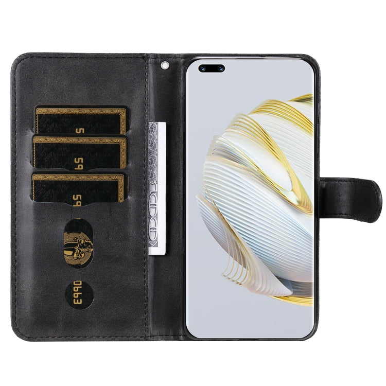 For Huawei nova 10 Pro Calf Texture Zipper Leather Phone Case