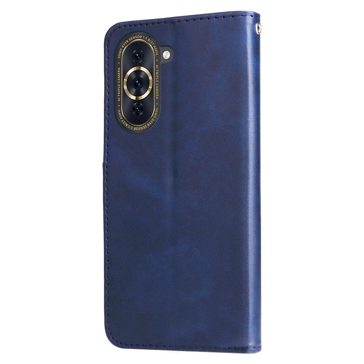 For Huawei nova 10 Pro Calf Texture Zipper Leather Phone Case