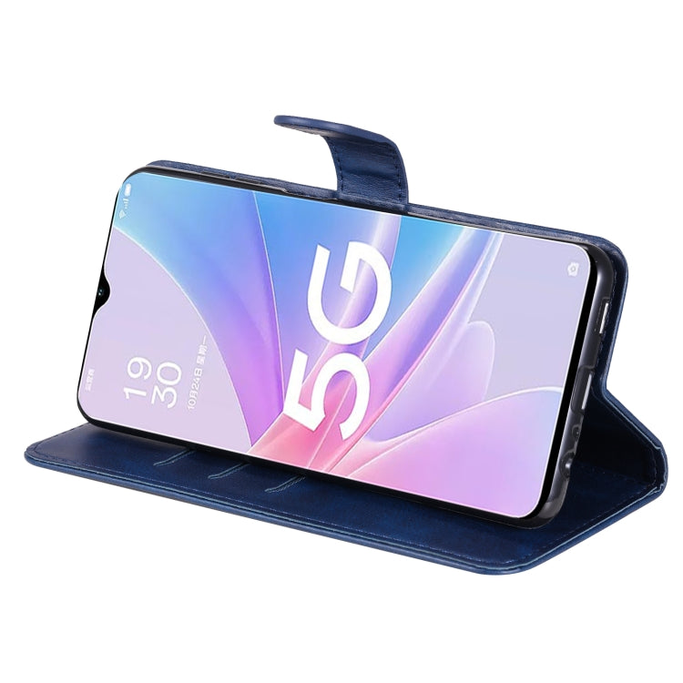 For OPPO A58 5G Calf Texture Zipper Leather Phone Case