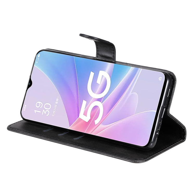 For OPPO A58 5G Calf Texture Zipper Leather Phone Case