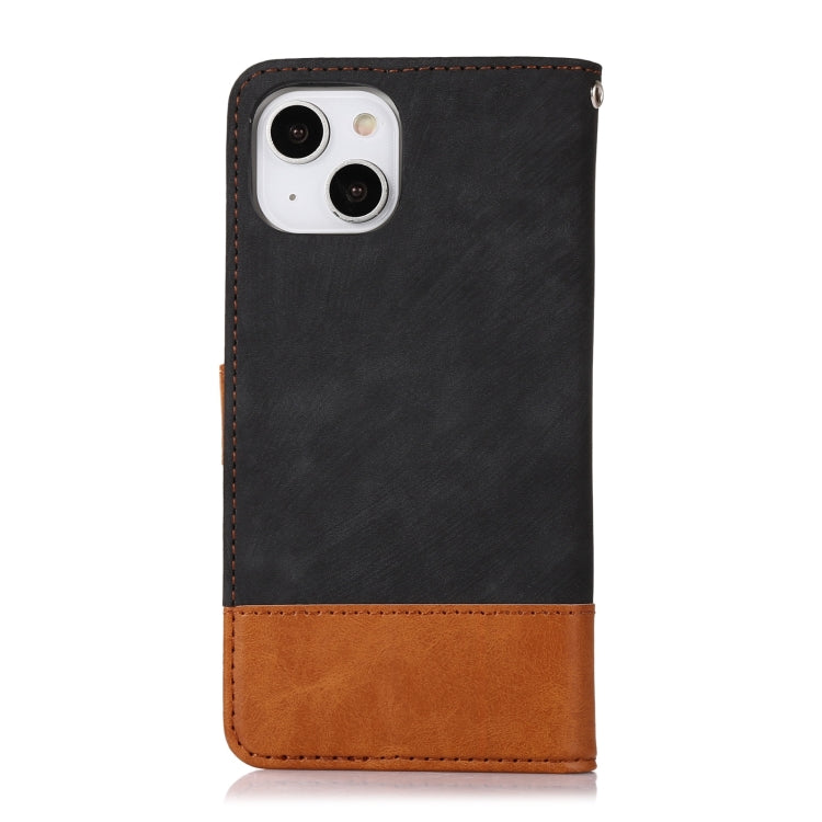 For iPhone 14 Splicing Leather Phone Case