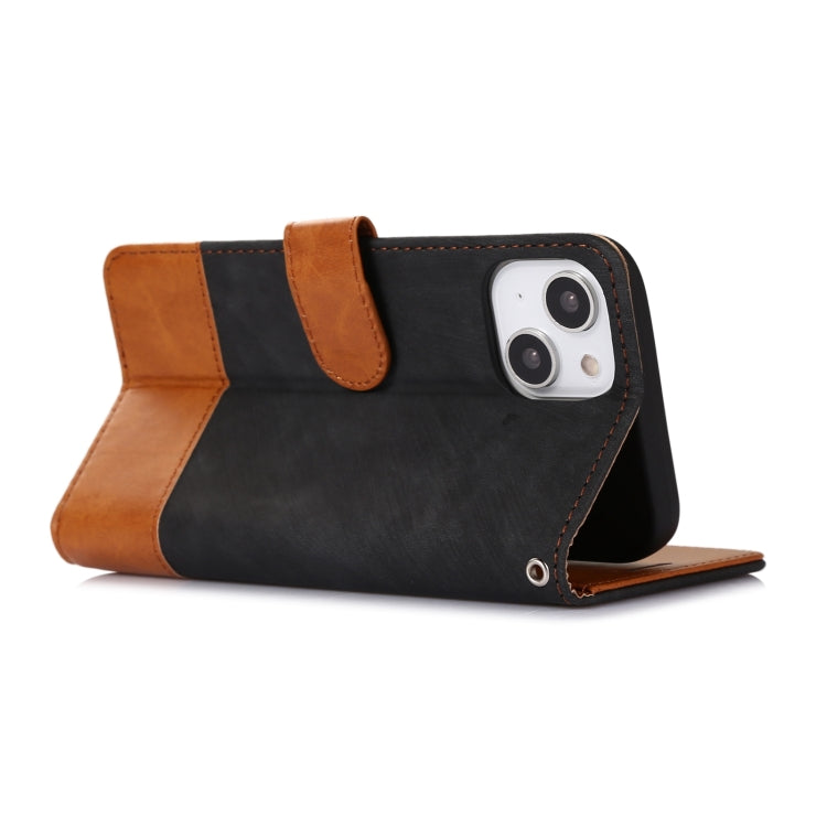 For iPhone 14 Splicing Leather Phone Case