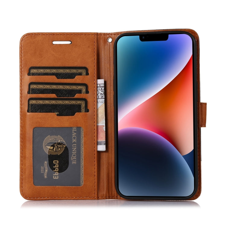 For iPhone 14 Splicing Leather Phone Case