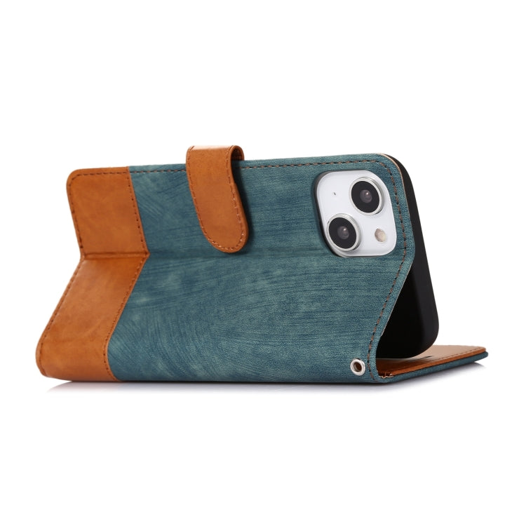 For iPhone 14 Splicing Leather Phone Case