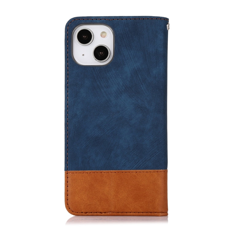 For iPhone 14 Splicing Leather Phone Case