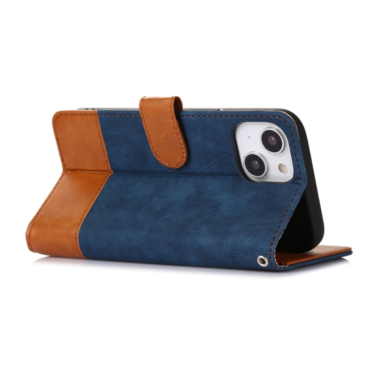For iPhone 14 Splicing Leather Phone Case
