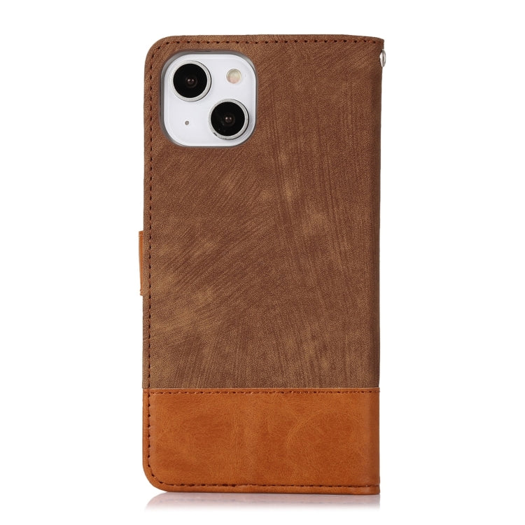 For iPhone 14 Splicing Leather Phone Case