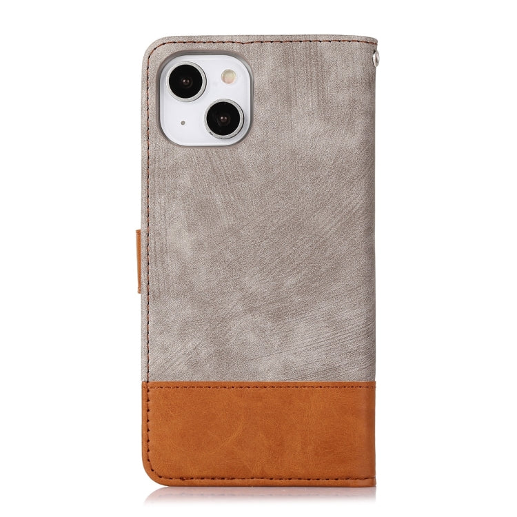 For iPhone 14 Splicing Leather Phone Case