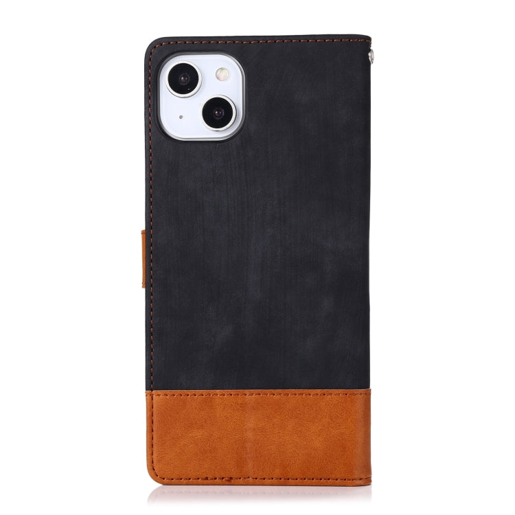 For iPhone 14 Plus Splicing Leather Phone Case