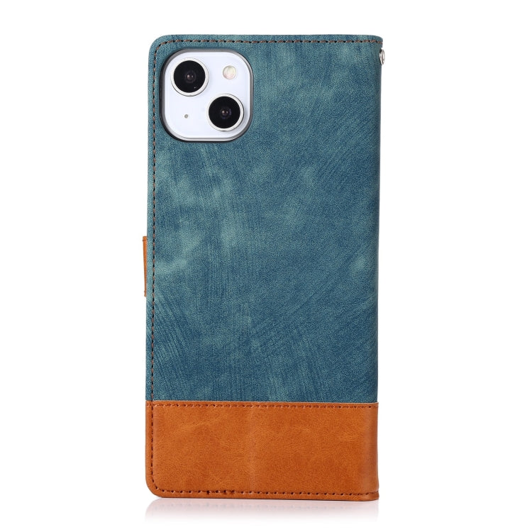 For iPhone 14 Plus Splicing Leather Phone Case