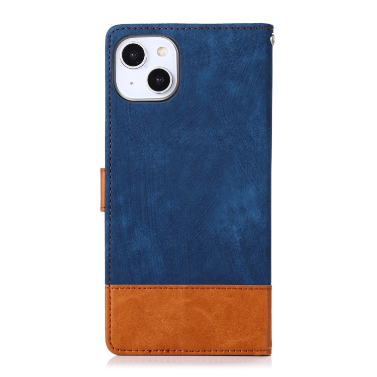 For iPhone 14 Plus Splicing Leather Phone Case