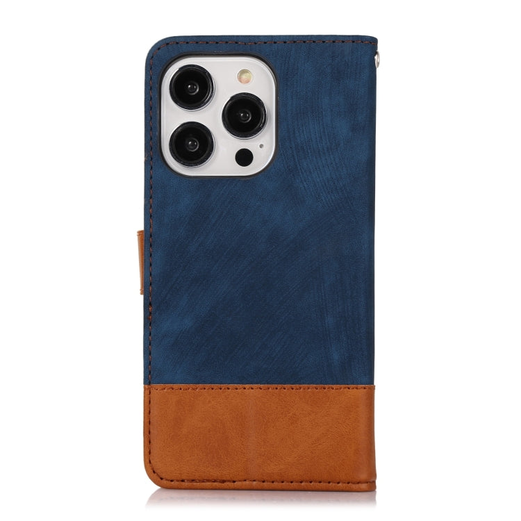 For iPhone 14 Pro Splicing Leather Phone Case