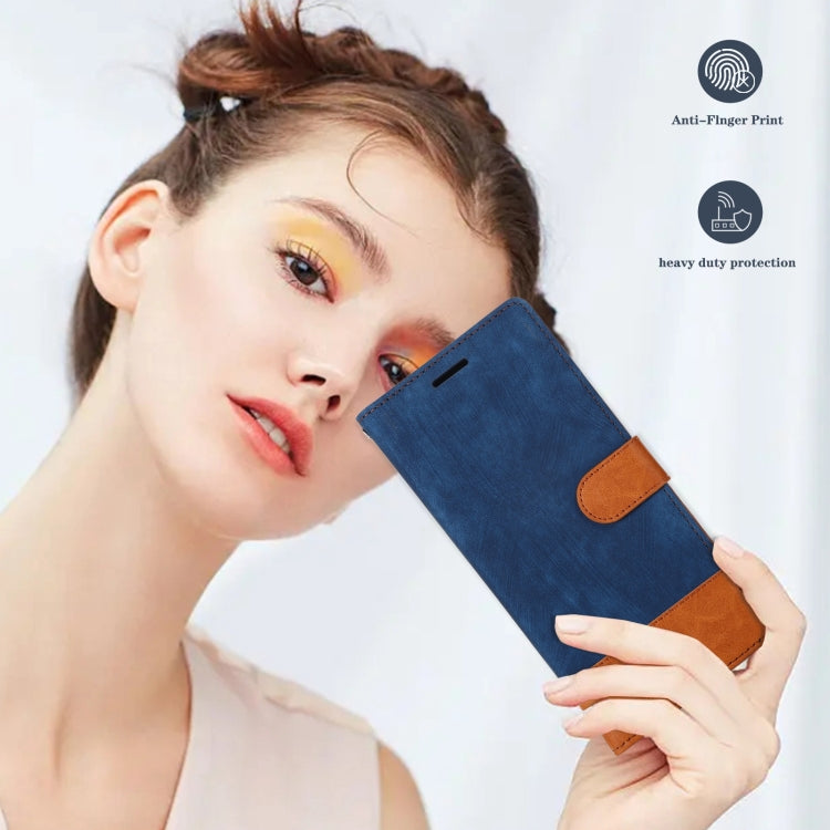 For iPhone 14 Pro Splicing Leather Phone Case