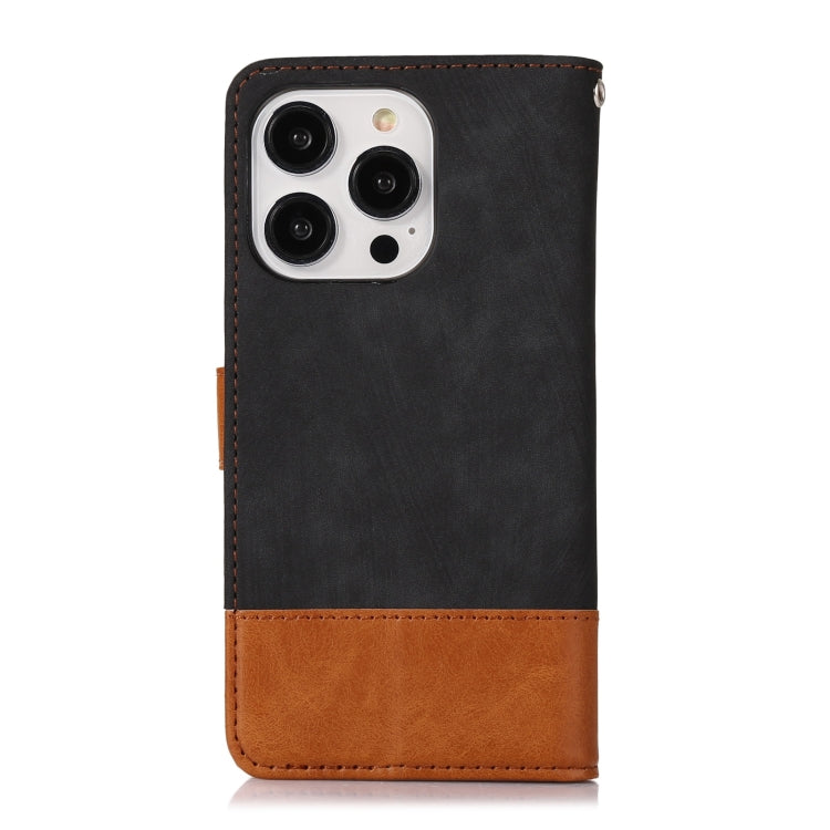 For iPhone 14 Pro Max Splicing Leather Phone Case