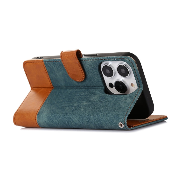 For iPhone 14 Pro Max Splicing Leather Phone Case