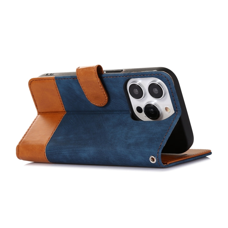For iPhone 14 Pro Max Splicing Leather Phone Case