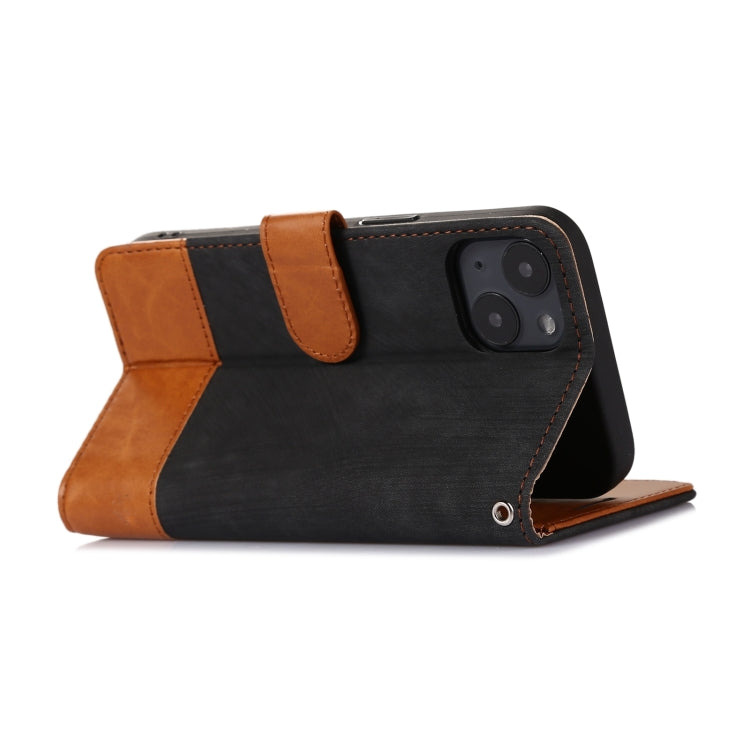 For iPhone 13 Splicing Leather Phone Case