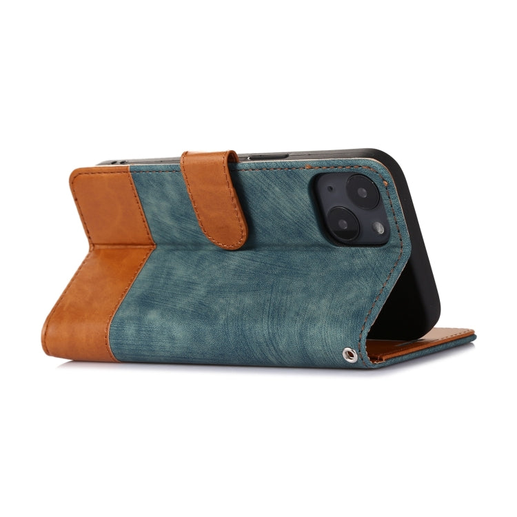 For iPhone 13 Splicing Leather Phone Case