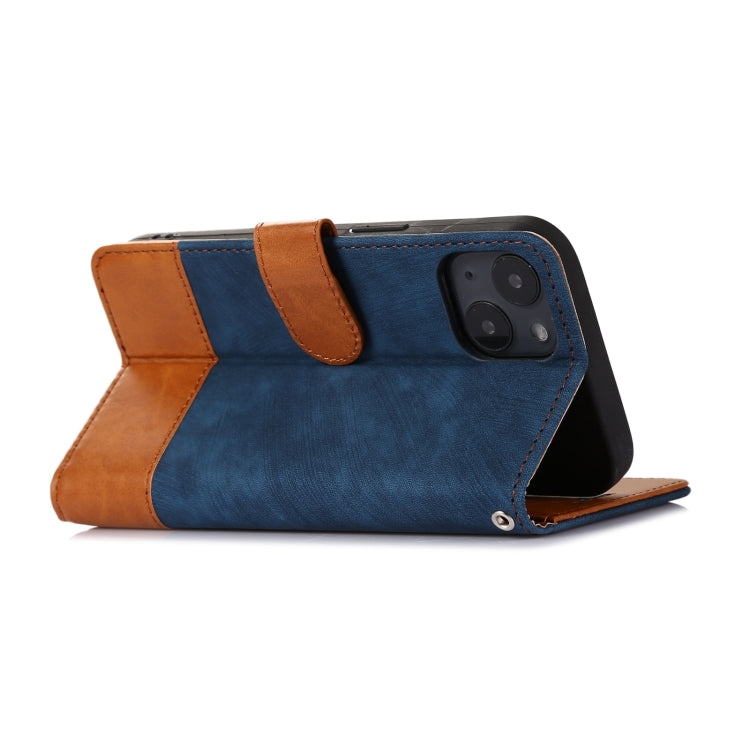 For iPhone 13 Splicing Leather Phone Case