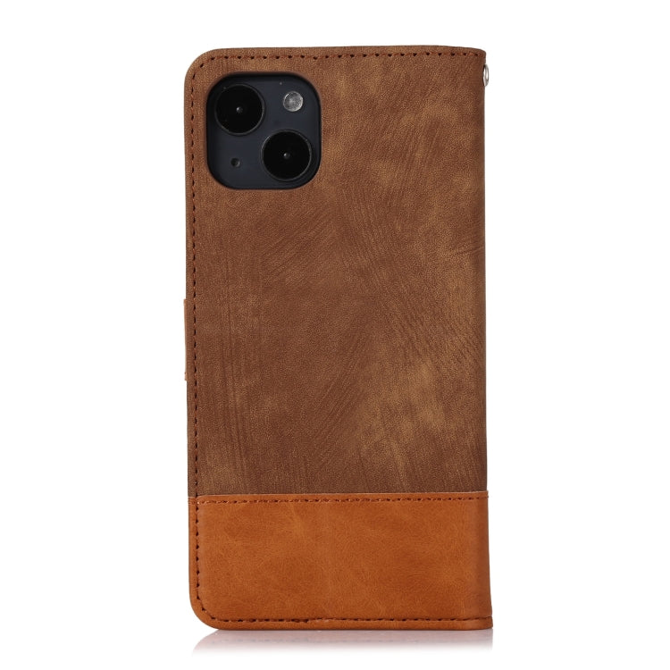 For iPhone 13 Splicing Leather Phone Case