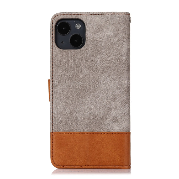 For iPhone 13 Splicing Leather Phone Case