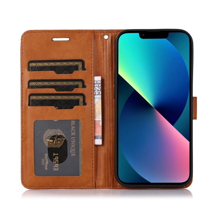 For iPhone 13 Splicing Leather Phone Case
