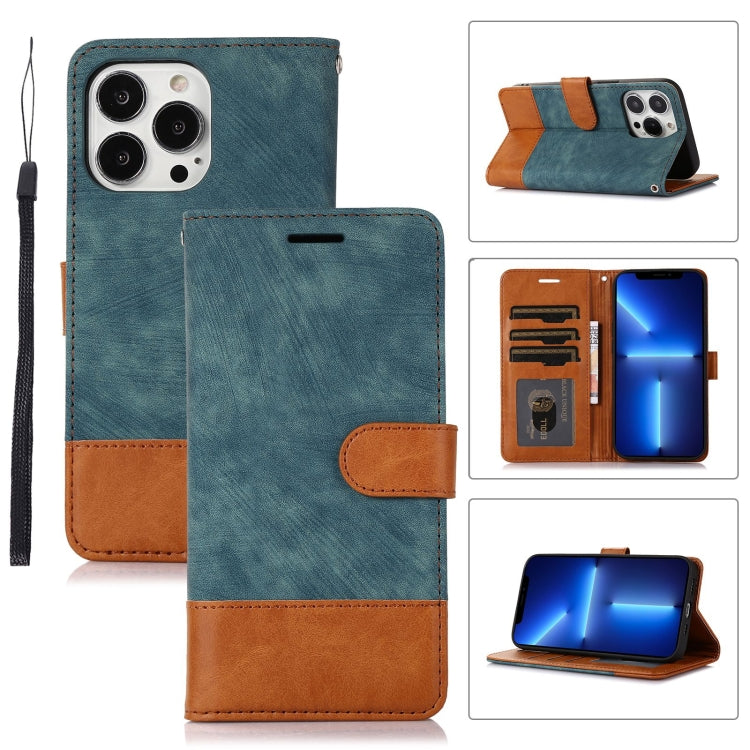 For iPhone 13 Pro Splicing Leather Phone Case